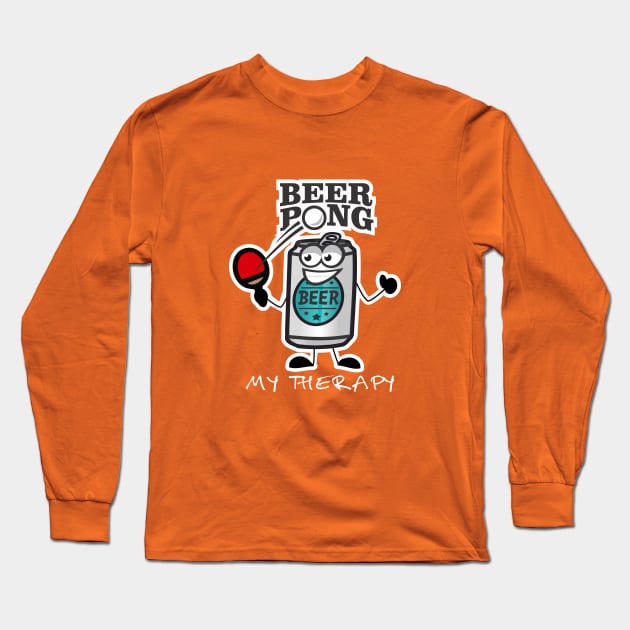 Beer Pong - Ping Pong Long Sleeve T-Shirt by raaak